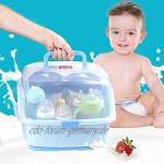 Babyflaschen-Abtropfgestell Aufbewahrungsbox tragbare Flaschentrocknung Geschirr-Organizer