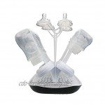 Babyflaschen-Abtropfgestell Trockenständer mit abnehmbarer Wasserwanne für Flaschen Sauger Pumpenteile und Zubehör weiß