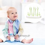 Geranium Babyflaschen-Trockengestelle Stilvolles Kinderzimmerprodukt Zum Halten Der Flasche Mit Abnehmbarer Tropfschale Für Saubere Flasche Und Nippel Ordentlich