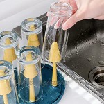 MOVKZACV Babyflaschen-Abtropfgestell Fütterungshalter mit herausnehmbarer Wasserschale ideal für Flaschen Sauger Tassen Pumpenteile und Zubehör