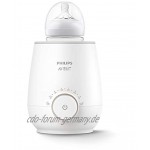 Philips AVENT SCF358 00 Flaschenwärmer für schnelles und gleichmäßiges Erwärmen von Milch & Babynahrung weiß & SCF149 00 Trockenständer weiß blau
