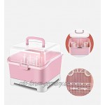 Tragbare Babyflaschen-Trockengestelle mit Anti-Staubschutz große Runde Baby Geschirr Stillflasche Aufbewahrungsbox