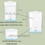 Babyflaschen-Sterilisator mit Trockenfunktion Geschirr-Spielzeug-Dampfsterilisator zusätzlicher Erwärmung von Lebensmitteln 9,5 l geschichtetem Großvolumen Lagerregal