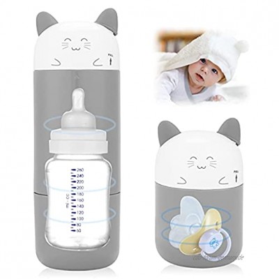Tragbare Babyflaschen Sterilisator UV Ozon Elektrischer Dampfsterilisator für Babyflaschen Sauger & Zubehör Schnell und Einfach zu Bedienen Grau
