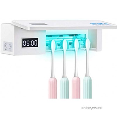 WGYDREAM UV Sterilisator Desinfektor Automatische Zahnpastaspender Wandmontage Zahnbürstenhalter Squeezer UV-Sterilisator mit Toothbrushing Lied for Badezimmer Desinfektion
