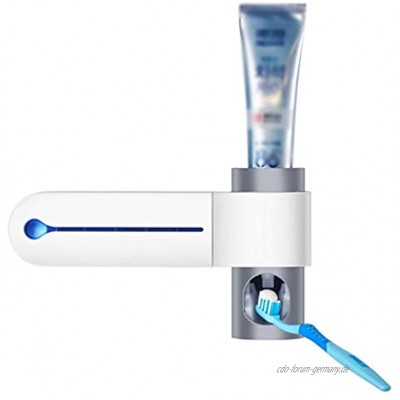 WGYDREAM UV Sterilisator Desinfektor Elektronischer UV-Zahnbürsten-Sterilisator Töten Bakterienkeime Wandmontage Automatischer Zahnpastaspender Mehrzweck-Zahnbürstenhalter Desinfektion
