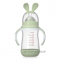HuBorns. Anti-Kolik-Fläschchen für Neugeborene 240 ml Babyflaschen mit natürlichem Sauger 240 ml Grün