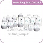 MAM Easy Start Anti-Colic Babyflaschen Set XXL mitwachsende Baby Erstausstattung mit Schnuller Flaschen Sauger und mehr Baby Geschenk Set ab Geburt Delfin