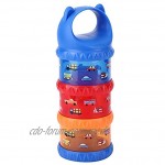 3 Farben Babymilchpulver Box Aufbewahrung dreischichtiger Milchpulverspender Lebensmittelbehälter BPA-frei ungiftig und sicher für Kinder Baby Kleinkind mit tragbarem GriffBlau