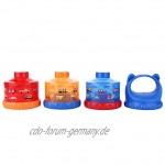 3 Farben Babymilchpulver Box Aufbewahrung dreischichtiger Milchpulverspender Lebensmittelbehälter BPA-frei ungiftig und sicher für Kinder Baby Kleinkind mit tragbarem GriffBlau
