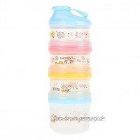 Milchpulver-Aufbewahrungsbox 4-lagiges Fach Baby-Milchpulverbehälter tragbarer Milchpulverbehälter für Milchpulver Snacks Früchte SüßigkeitenBlau