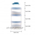 Milchpulver-Portionierer Twist-Lock Stapelbare Snack-Portionierer Portabel Food Behälter Blau