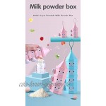 Pure Vie Stapelbare Milchpulver Spender Tragbar Kinder Milchpulver Portionierer Box Kann 4-Schicht BPA-freien Luftdichte Lebensmittelvorratsbehälter für Reise im Freien Pink #003