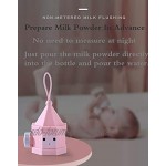 Pure Vie Stapelbare Milchpulver Spender Tragbar Kinder Milchpulver Portionierer Box Kann 4-Schicht BPA-freien Luftdichte Lebensmittelvorratsbehälter für Reise im Freien Pink #003