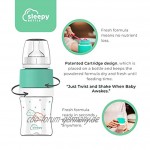 Sleepy Bottle Baby Formel Patrone Milch Pulver Spender Ermöglicht Flaschenfütterung Jederzeit und überall nur Twist & Shake wenn das Baby aufwacht BPA frei Minty Green