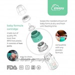 Sleepy Bottle Baby Formel Patrone Milch Pulver Spender Ermöglicht Flaschenfütterung Jederzeit und überall nur Twist & Shake wenn das Baby aufwacht BPA frei Minty Green