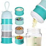 SZWL Milk Powder Dispenser Portable Snack Storage Container for Travel Camping Blue 2PCS