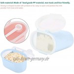 WZYTEU 2 Stück Milchpulver Aufbewahrung Tragbarer Milchpulver Portionierer Baby mit Schaber und Löffel Milchpulver Portionierer für Aufbewahrung Fruchtsüßigkeiten Blau+Rosa
