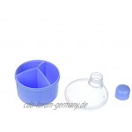 Xiton 1 PC tragbarer Baby-Milchpulver Formel Dispenser Behälter mit 3-Fach für Lagerung Säuglingsmilchpulver Box Snack Container Füttern Kasten-Kastens blau