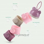 Yingku Milchpulver Portionierer Milchpulver Dispenser 4 Schichten Formula Behälter Vorratsbehälter für Baby Stapelbar Pink