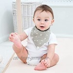 AVASAGS 8er Baby Dreieckstuch Lätzchen Halstücher Sabberlätzchen Spucktücher Baumwolle Abwaschbar Saugfähig mit Druckknöpfen für Mädchen Junge