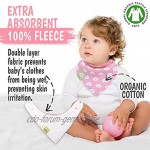Bio-Baby-Bandana-Sabberlätzchen für Mädchen Super saugfähige Bio-Baumwoll-Bandana-Lätzchen Baby-Sabberlätzchen Beißlätzchen Taschentuch-Lätzchen für Säugling Kleinkind Pink Dreams