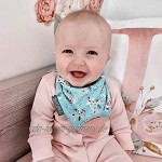Cheeky Chompers Lätzchen für zahnende Babys und Kleinkinder Bandana Lätzchen mit Beißring aus Silikon Preisgekröntes Halstuch Design hygienisch + saugfähig + BPA frei Botanical Bloom
