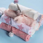 Gergxi Baby-Waschlappen Badetuch Taschentuch Spucktuch weiches Gaze-Speichel-Handtuch Rosa 5 Stück