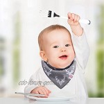 Laddup Baumwolle Halstuch Lätzchen 8 Stück Baby Dreieckstuch Lätzchen Abwaschbar Halstuch Baby Mit Druckknöpfen Weiche Absorbierende Musselin für Baby