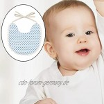 SM SunniMix Baby Mädchen Kinderkrankheiten Lätzchen Baumwolle Leinen saugfähige weiche Sabberlätzchen für Säuglinge Neugeborene und 0-4 Monate verstellbar B Blau
