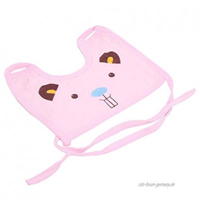 Cartoon-Muster Speichel-Handtuch-Lätzchen mit Riemen Weiche Baumwoll-Lätzchen für Säuglinge Entzückende Baby-Fütterungslätzchen LebensmittelfängerHell-Pink