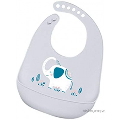 VRTUR Baby Lätzchen Baby Silikon Lätzchen Wasserdicht Babylätzche Halstücher BPA frei Silikonlätzchen mit Auffangschale und Druckknöpfen für Jungen Mädchen Anzug für 0-5 Jahre 32X23cm