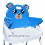 Flybear Kinderhochstuhl Baby Essstuhl Sitzerhöhung Treppenhochstuhl Klappbarer tragbarer Babystuhl blau