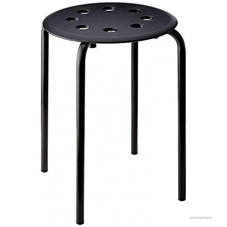 IKEA MARIUS Stapelhocker 45cm Sitzhöhe Stahl schwarz