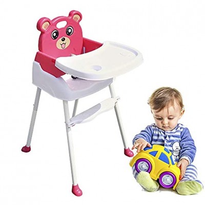 Liciamo -Kinderhochstuhl Baby Essstuhl Sitzerhöhung Treppenhochstuhl Klappbarer tragbarer Babystuhl Rosa
