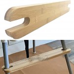 Qingday Baby Holz Hochstuhl Fußstütze Ergonomisches Design Natürlicher Bambus rutschfeste Verstellbare Fußstütze Kompatibel mit IKEA Antilop Hochstuhl