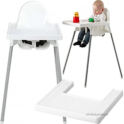 Retoo 90cm Kinderhochstuhl mit Tablett Hochstuhl Fütterungsstuhl Futterstuhl Ernährungsstuhl Fütterungssessel ab 6 Monaten bis 3 Jahre Kleinkind Tisch Sitz Stuhl für Säuglingsernährung Weiß