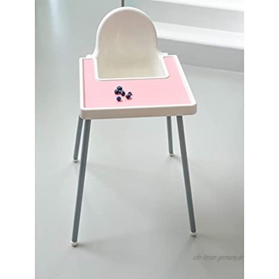 Silikon Hochstuhl Matte für Babys und Kinder Tischset rutschfest für Antilop Hochstuhl Platzset für Babys und Kinder Ikea Hack rosa