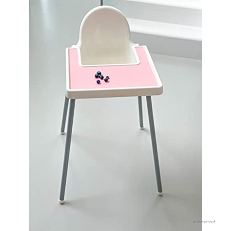 Silikon Hochstuhl Matte für Babys und Kinder Tischset rutschfest für Antilop Hochstuhl Platzset für Babys und Kinder Ikea Hack rosa