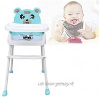 Wangkangyi Kinderhochstuhl Hochstuhl baby Klappbar Essstuhl baby Fütterung Hochstuhl 4 in 1 Klapp rutschfeste tragbare Kinderstuhl mit Sitzgurt und Tablett für 6 Monate bis 3 Jahre grün