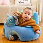 Baby-Sitzkissen für Babysessel Babystütze Lerne Sitzen weiches Sitzkissen Sofa Plüschkissen für Babysitzen für 3 Monate 16 Monate Baby blau