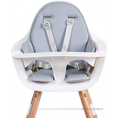 Childhome- EVOLU Sitzkissen Für Baby Hochstuhl 60 x 56 x 4 cm Hellgrau