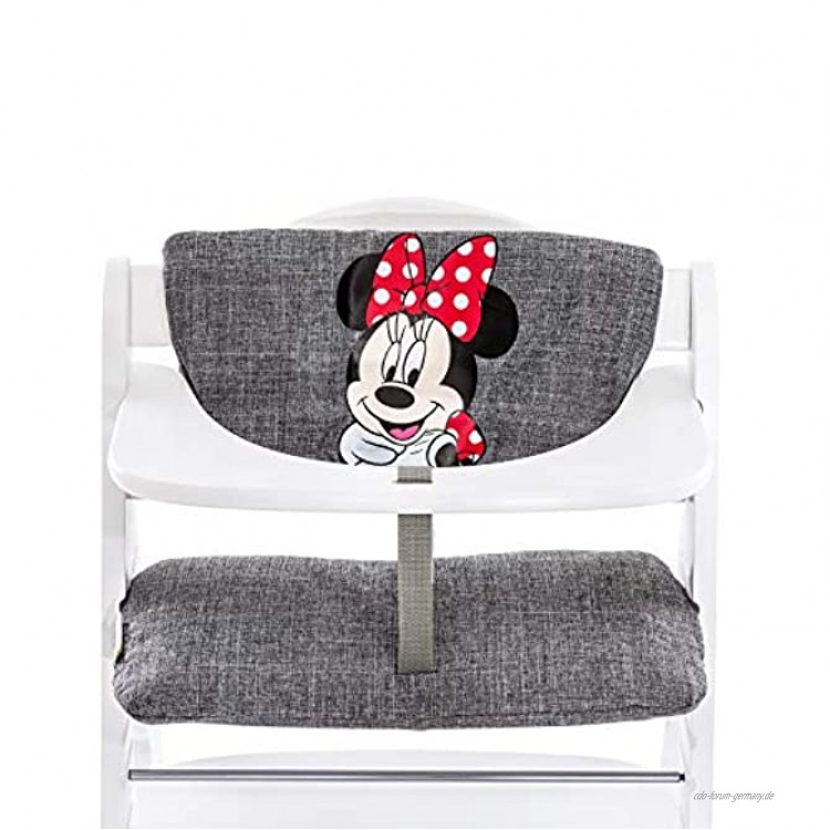 Hauck Hochstuhlauflage Luxe Minnie – Sitz-Kissen grau