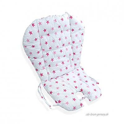 Hochstuhlauflage Kissen Hochstuhl Sitz Hochstuhlkissen weich und bequem leicht und atmungsaktiv geeignet für die meisten Hochstühle Baby-Esszimmerstühle rosa Sternmuster