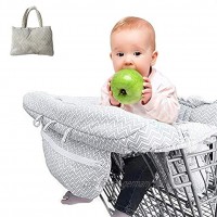 Luerme Bezug für Einkaufswagen Hochstuhl-Abdeckung Ultra-Plüsch-Sitzkissen 100 % Baumwolle vollständiges Sicherheitsgeschirr maschinenwaschbar für Babys und Kleinkinder