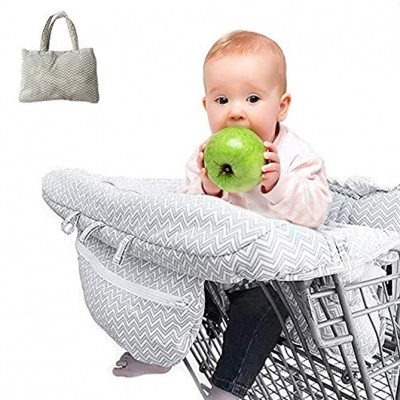 Luerme Bezug für Einkaufswagen Hochstuhl-Abdeckung Ultra-Plüsch-Sitzkissen 100 % Baumwolle vollständiges Sicherheitsgeschirr maschinenwaschbar für Babys und Kleinkinder