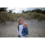 AMAZONAS Babytragetuch Carry Sling Denim TESTSIEGER bei Stiftung Warentest mit Bestnote 1,7-450 cm 0-3 Jahre bis 15 kg in Blau