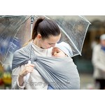 AMAZONAS Babytragetuch Carry Sling Grey TESTSIEGER bei Stiftung Warentest mit Bestnote 1,7-450 cm 0-3 Jahre bis 15 kg in Grau