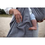 AMAZONAS Babytragetuch ohne Knoten Ring Sling Grey 180 cm 0-3 Jahre bis 15 kg