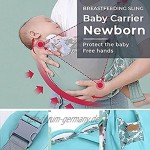 Auplew Tragetuch Wrap Babytrage Tragbare weiche Baumwolltrage Baby Kleinkind Hängematte elastisches Babytragetuch für Früh und Neugeborene
